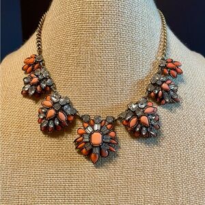 Ann Taylor LOFT Lucite and Rhinestone Statement Necklace